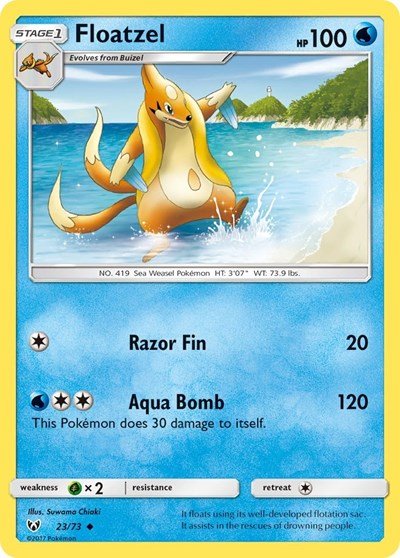 Floatzel (Shining Legends) Near Mint - Nick Nack's Full Frontal Attack