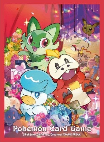 Pokemon TCG: Pokemon Center Japan Exclusive Card Sleeves Gift of Sprigatito, Fuecoco, and Quaxly (64-Pack) (Pokemon International) New