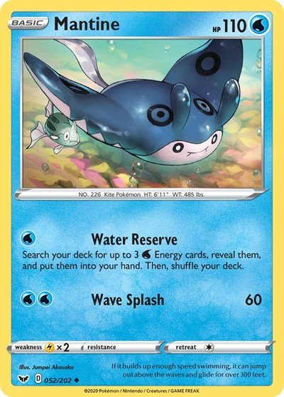 Mantine (SWSH01: Sword & Shield Base Set) Near Mint - Nick Nack's Full Frontal Attack