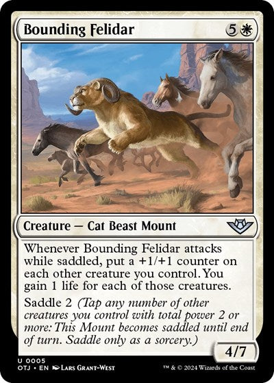 Bounding Felidar (Outlaws of Thunder Junction) Near Mint