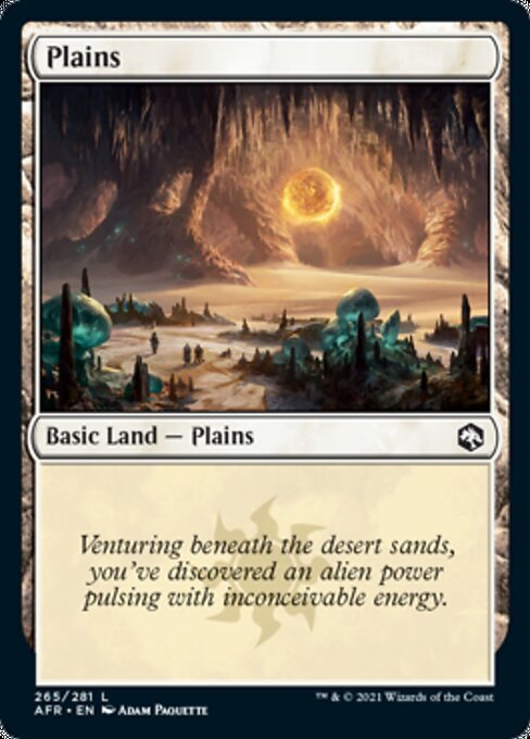 Plains (265) (Adventures in the Forgotten Realms) Near Mint - Nick Nack's Full Frontal Attack