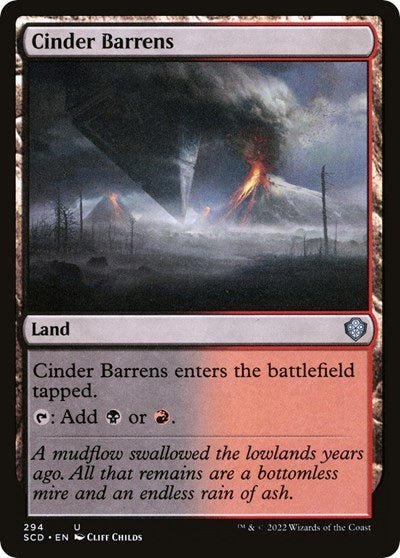 Cinder Barrens (Commander 2022 Starter Decks) Near Mint - Nick Nack's Full Frontal Attack