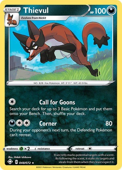 Thievul (Shining Fates) Near Mint Holofoil - Nick Nack's Full Frontal Attack