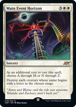 Main Event Horizon (Unfinity) Near Mint - Nick Nack's Full Frontal Attack