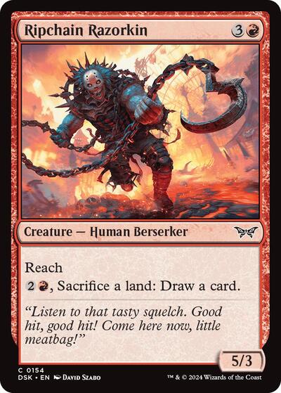 Ripchain Razorkin (Duskmourn: House of Horror) Near Mint - Nick Nack's Full Frontal Attack