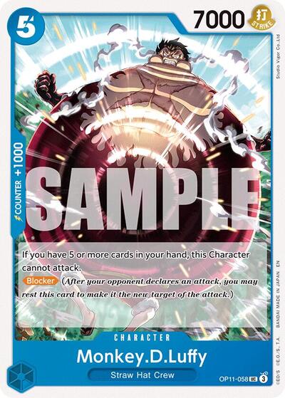 Monkey.D.Luffy (058) (A Fist of Divine Speed) Near Mint - Nick Nack's Full Frontal Attack