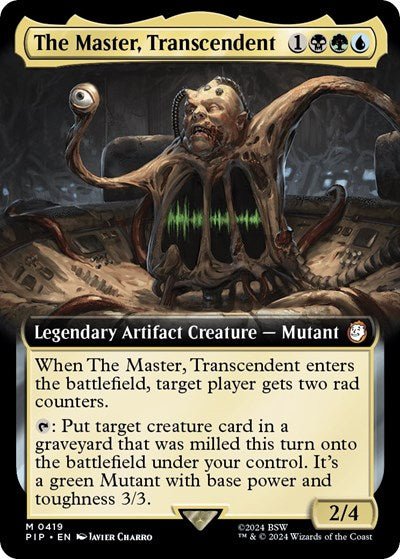 The Master, Transcendent (Extended Art) (Universes Beyond: Fallout) Near Mint Foil - Nick Nack's Full Frontal Attack