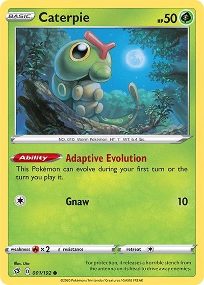 Caterpie (SWSH02: Rebel Clash) Light Play - Nick Nack's Full Frontal Attack