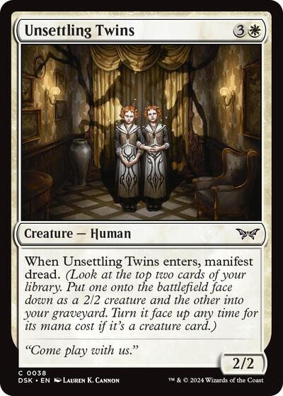 Unsettling Twins (Duskmourn: House of Horror) Near Mint - Nick Nack's Full Frontal Attack