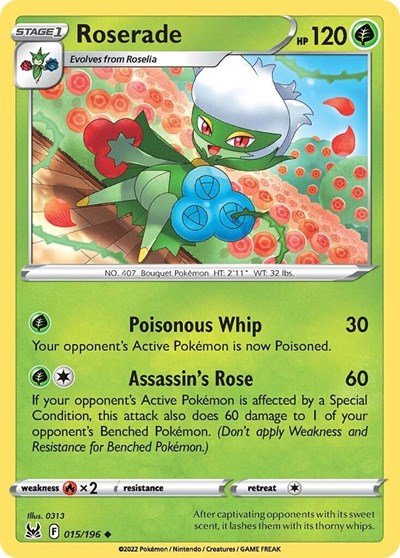 Roserade (SWSH11: Lost Origin) Near Mint - Nick Nack's Full Frontal Attack