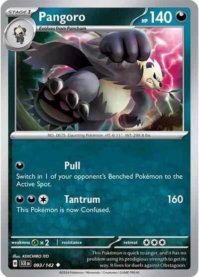 Pangoro (SV07: Stellar Crown) Near Mint Reverse Holofoil - Nick Nack's Full Frontal Attack