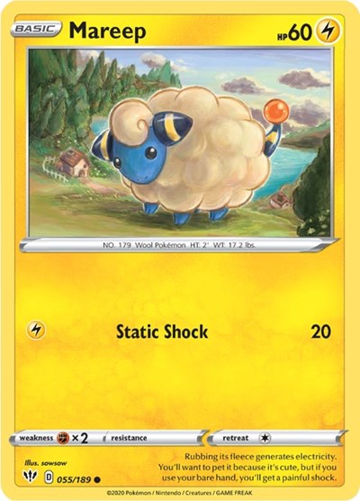 Mareep (SWSH03: Darkness Ablaze) Near Mint Reverse Holofoil