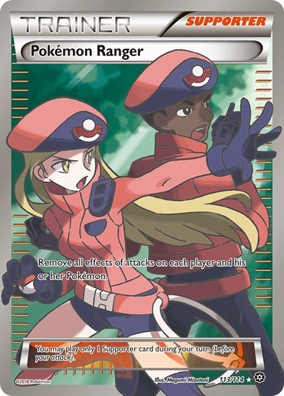 Pokemon Ranger (Full Art) (XY - Steam Siege) Near Mint Holofoil - Nick Nack's Full Frontal Attack