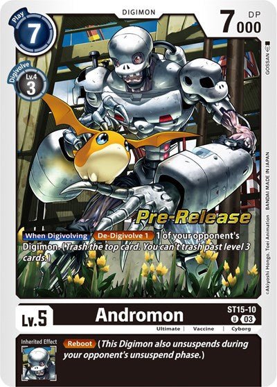 Andromon (Starter Deck 15: Dragon of Courage Pre - Release Cards) Near Mint Foil - Nick Nack's Full Frontal Attack