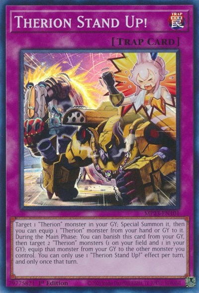 Therion Stand Up! (25th Anniversary Tin: Dueling Heroes Mega Pack) Light Play 1st Edition