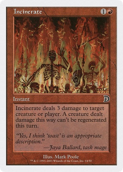 Incinerate (Promos: Deckmasters Garfield vs Finkel) Damaged / Poor Foil