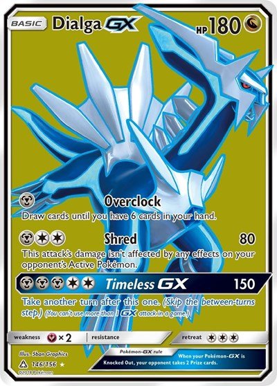 Dialga GX (Full Art) (SM - Ultra Prism) Near Mint Holofoil - Nick Nack's Full Frontal Attack