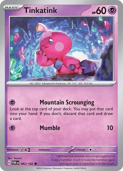 Tinkatink - 082 (Scarlet and Violet: Paradox Rift) Near Mint - Nick Nack's Full Frontal Attack