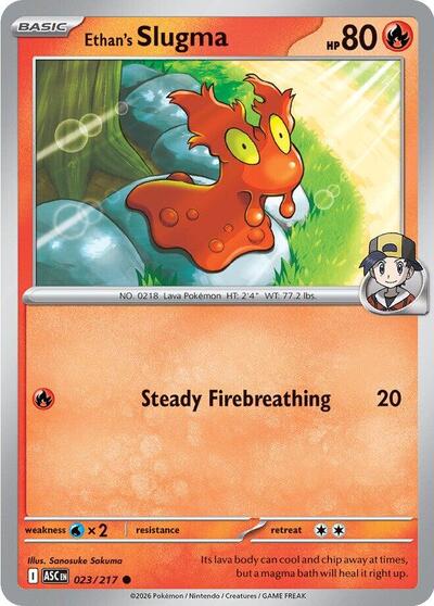 Ethan's Slugma (ME: Ascended Heroes) Near Mint - Nick Nack's Full Frontal Attack