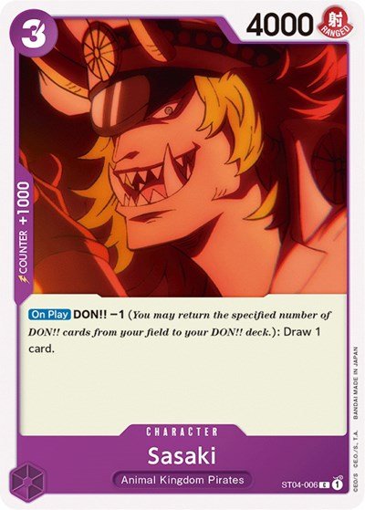 Sasaki (Starter Deck 4: Animal Kingdom Pirates) Near Mint - Nick Nack's Full Frontal Attack