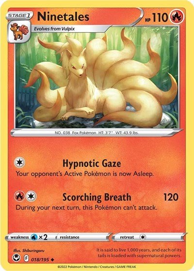 Ninetales (SWSH12: Silver Tempest) Near Mint - Nick Nack's Full Frontal Attack