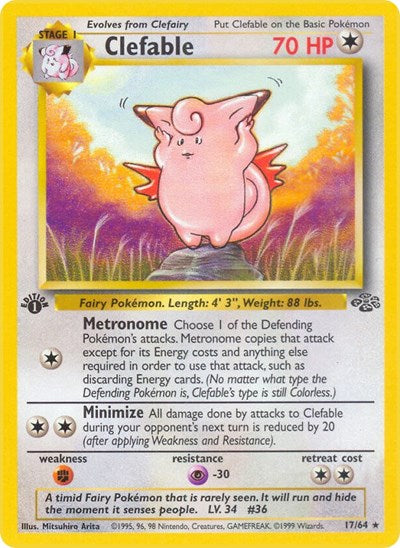 Clefable (17) (Jungle) Light Play Unlimited