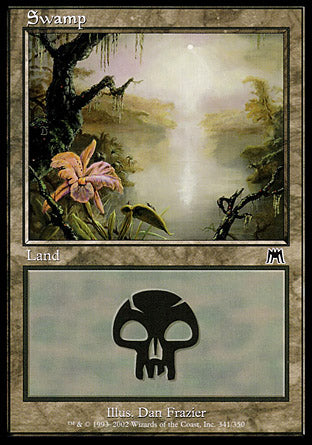Swamp (341) (Onslaught) Light Play Foil