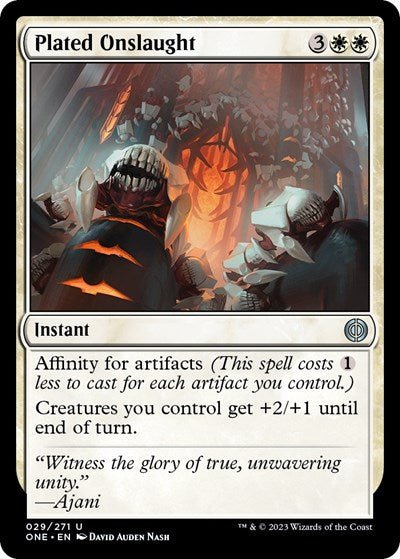 Plated Onslaught (Phyrexia: All Will Be One) Near Mint - Nick Nack's Full Frontal Attack