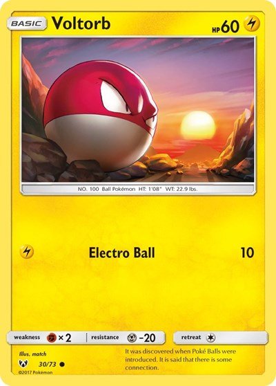Voltorb (Shining Legends) Light Play - Nick Nack's Full Frontal Attack