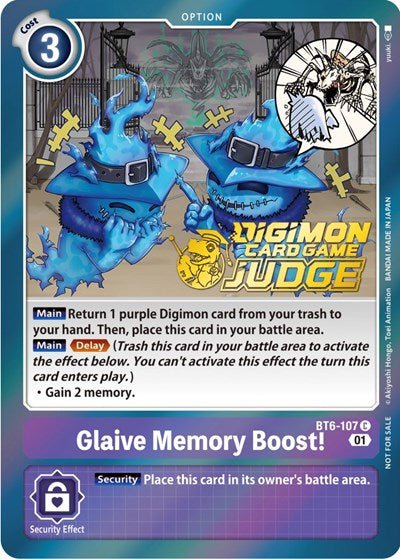 Glaive Memory Boost! (Judge Pack 3) (Double Diamond) Near Mint Foil - Nick Nack's Full Frontal Attack