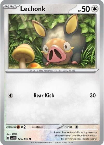 Lechonk (SV07: Stellar Crown) Near Mint Reverse Holofoil - Nick Nack's Full Frontal Attack