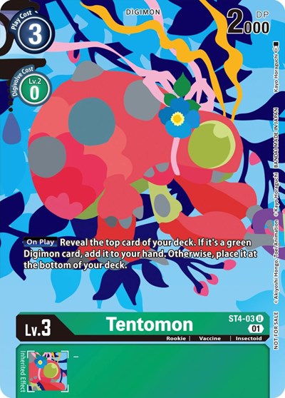 Tentomon (Tamer's Card Set 2 Floral Fun) (Starter Deck 04: Giga Green) Near Mint