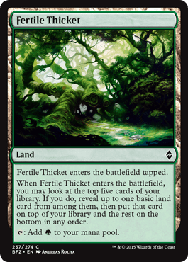 Fertile Thicket (Battle for Zendikar) Near Mint - Nick Nack's Full Frontal Attack