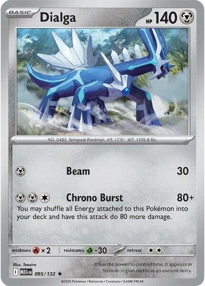 Dialga (ME01: Mega Evolution) Near Mint Reverse Holofoil - Nick Nack's Full Frontal Attack