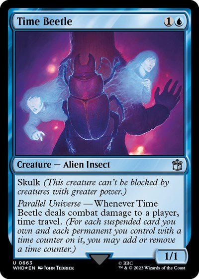 Time Beetle (Surge Foil) (Universes Beyond: Doctor Who) Near Mint Foil - Nick Nack's Full Frontal Attack