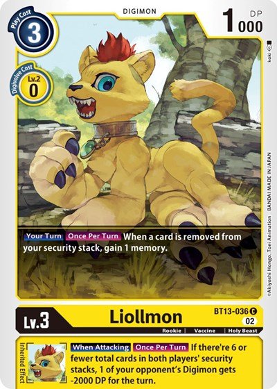 Liollmon (Versus Royal Knights) Near Mint - Nick Nack's Full Frontal Attack