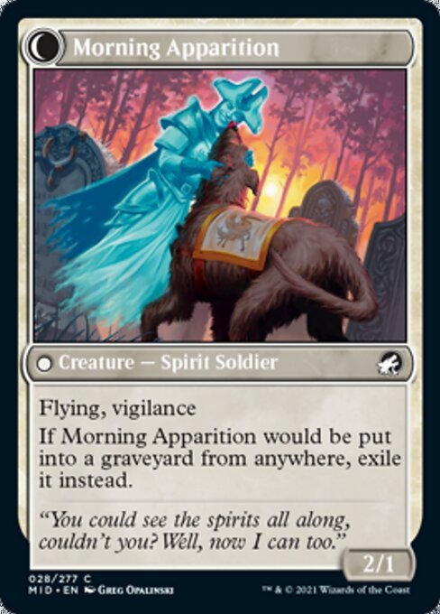Mourning Patrol / Morning Apparition (Innistrad: Midnight Hunt) Near Mint - Nick Nack's Full Frontal Attack