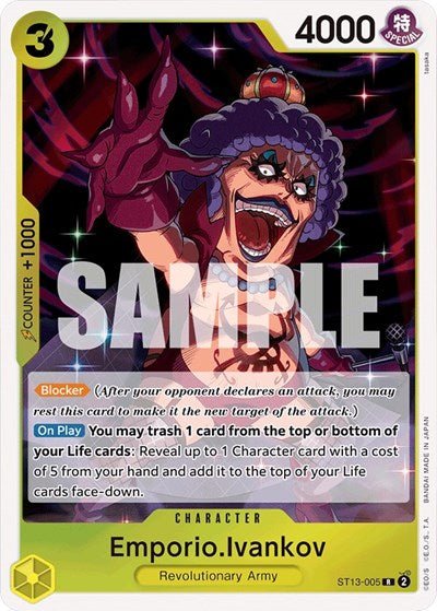Emporio.Ivankov (Ultra Deck: The Three Brothers) Near Mint Foil - Nick Nack's Full Frontal Attack