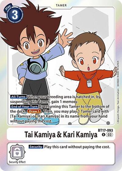 Tai Kamiya and Kari Kamiya (Secret Crisis) Near Mint Foil