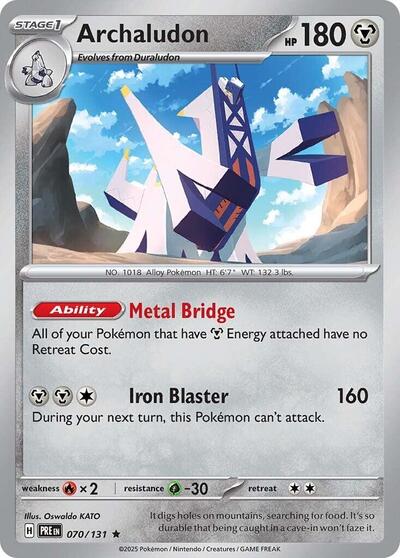 Archaludon (SV: Prismatic Evolutions) Near Mint Holofoil - Nick Nack's Full Frontal Attack