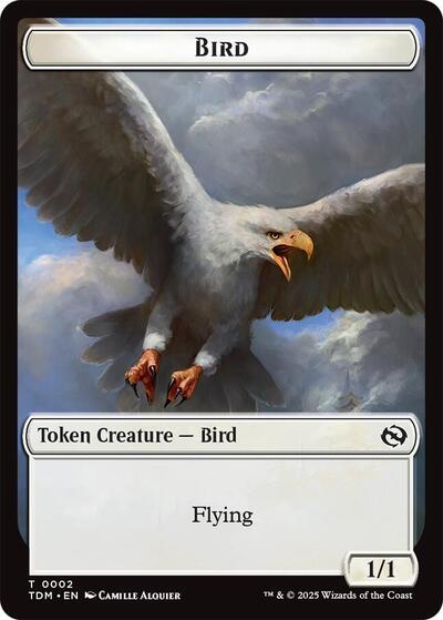 Bird / Monk Double-Sided Token (Tarkir: Dragonstorm) Near Mint