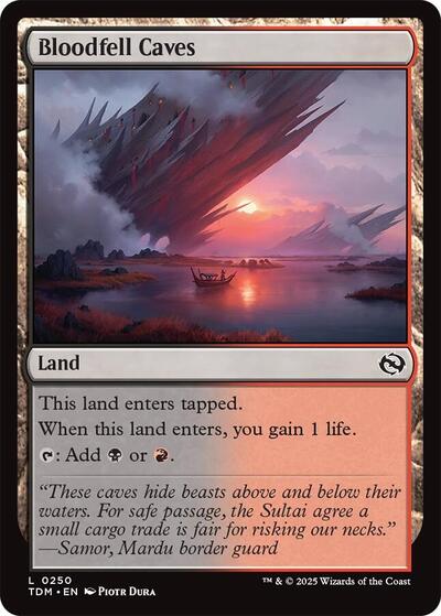 Bloodfell Caves (Tarkir: Dragonstorm) Near Mint - Nick Nack's Full Frontal Attack