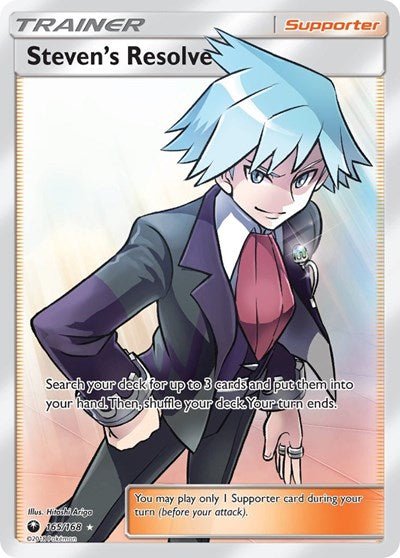 Steven's Resolve (Full Art) (SM - Celestial Storm) Near Mint Holofoil - Nick Nack's Full Frontal Attack