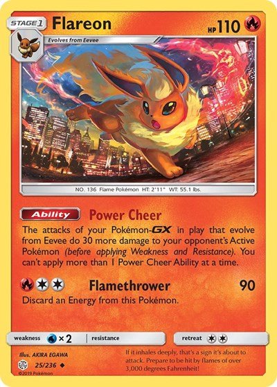 Flareon (SM - Cosmic Eclipse) Near Mint - Nick Nack's Full Frontal Attack