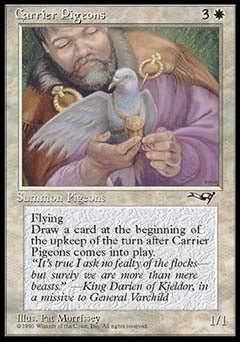 Carrier Pigeons (Man + Bird) (Alliances) Light Play - Nick Nack's Full Frontal Attack