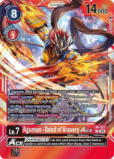 Agumon Bond of Bravery ACE (Special Limited Set) Near Mint - Nick Nack's Full Frontal Attack