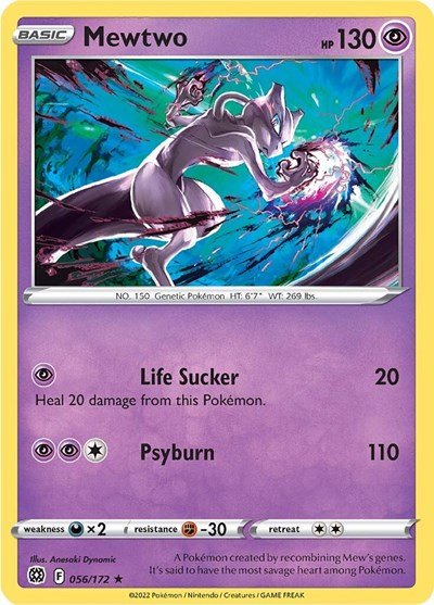 Mewtwo (SWSH09: Brilliant Stars) Near Mint - Nick Nack's Full Frontal Attack
