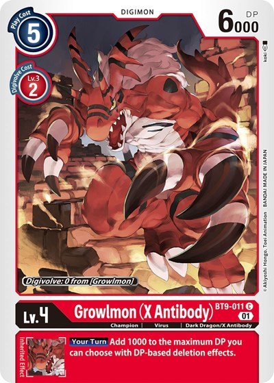 Growlmon (X Antibody) (X Record) Near Mint - Nick Nack's Full Frontal Attack