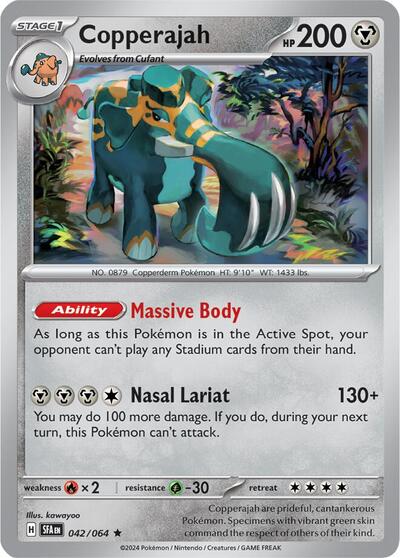 Copperajah (SV: Shrouded Fable) Near Mint Reverse Holofoil - Nick Nack's Full Frontal Attack
