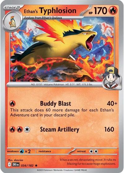 Ethan's Typhlosion (SV10: Destined Rivals) Near Mint Holofoil - Nick Nack's Full Frontal Attack
